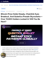 Bitcoin Price Holds Steady, Chainlink Eyes Breakout, And Qubetics Presale Skyrockets—Over 19,800 Holders Locked In! Will You Be Next?