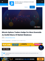 Bitcoin Options Traders Hedge For More Downside, Deribit Says