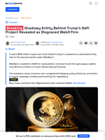 Aqua 1 Unmasked: Web3port Behind Trump’s $100M Crypto Fund