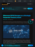 Ethereum (ETH) Emerges as a Strategic Corporate Treasury Asset - Blockchain.News