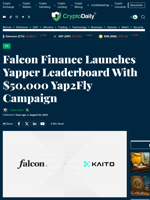 Falcon Finance Launches Yapper Leaderboard With $50,000 Yap2Fly Campaign - Crypto Daily