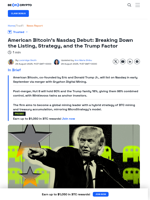 American Bitcoin IPO Bypasses Traditional Route via Merger