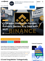 CZ Breaks Silence on Pardon Rumors, Denies Any Deal with WLFI | Live Bitcoin News