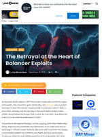 The Betrayal at the Heart of Balancer Exploits | Live Bitcoin News