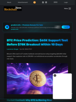 BTC Price Prediction: $65K Support Test Before $78K Breakout Within 10 Days - Blockchain.News