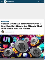 Solana Could 2x Your Portfolio in 3 Months, But Here's An Altcoin That Will Make You 31x Richer  - TechBullion