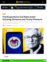 Fed to Cut Rates Amid Growing Divisions and Trump Pressure