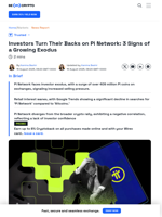 3 Signs Show Investors Turning Away from Pi Network in August