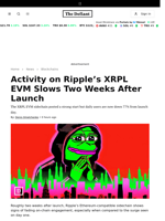 Activity on Ripple’s XRPL EVM Slows Two Weeks After Launch - 