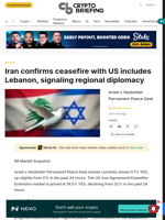 Iran confirms ceasefire with US includes Lebanon, signaling regional diplomacy