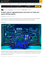 Kraken Says 'Plans' to Offer BTC Perps to US Institutionals