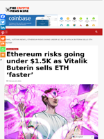 Ethereum risks going under $1.5K as Vitalik Buterin sells ETH 'faster' - The Crypto News Wire
