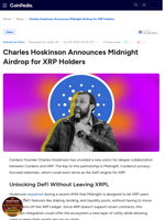 Charles Hoskinson Announces Midnight Airdrop for XRP Holders