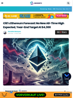 Citi's Ethereum Forecast: No New All-Time High Expected, Year-End Target At $4,300