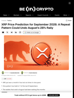 XRP Price Prediction for September 2026: A Repeat Pattern Could Undo August's 28% Rally