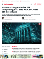 Hashdex Wins SEC Approval for BTC, ETH, XRP, SOL ETF