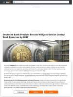 Deutsche Bank Predicts Bitcoin Will Join Gold in Central Bank Reserves by 2030 - Brave New Coin