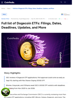 Full list of Dogecoin ETFs: Filings, Dates, Deadlines, Updates, and More 