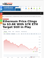 Ethereum Price Clings to $3.6K With $7K ETH Target Still in Play - The Crypto News Wire
