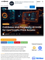 Coinbase and Perplexity AI Unite for Live Crypto Price Access | Live Bitcoin News
