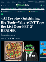 5 AI Cryptos Outshining Big Tech—Why AGNT Tops the List Over FET & RENDER - Crypto Daily