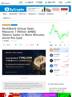 MultiBank Group Sees Massive 7 Million $MBG Tokens Sales in Mere Minutes Amid Pre-Sale