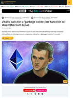 Vitalik Buterin Calls for ‘Garbage Collection’ to Curb Ethereum Bloat