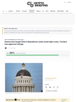Democrats target Ohio's Republican seats amid high costs, Trump's low approval ratings