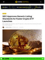 SEC Approves Generic Listing Standards for Faster Crypto ETF Launches - CoinCentral