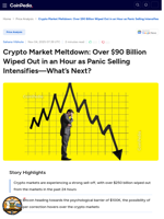 Crypto Market Meltdown: Over $90 Billion Wiped Out in an Hour as Panic Selling Intensifies—What’s Next?