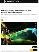 KuCoin Earns CCSS Certification, First Among Top-10 Exchanges - DailyCoin
