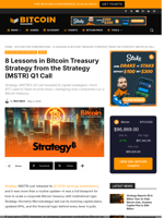 8 Lessons In Bitcoin Treasury Strategy From The Strategy (MSTR) Q1 Call