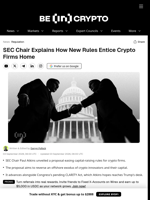 SEC Chair Explains How New Rules Entice Crypto Firms Home