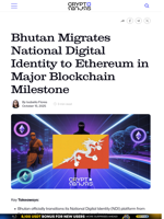 Bhutan Migrates National Digital Identity to Ethereum in Major Blockchain Milestone
