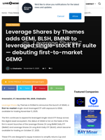 Leverage Shares by Themes adds GEMI, BLSH, BMNR to leveraged single-stock ETF suite — debuting first-to-market GEMG | Live Bitcoin News