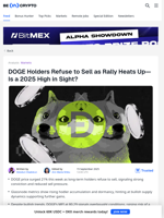 DOGE Price Eyes Breakout as Hodlers Refuse to Sell