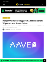 KelpDAO Hack Triggers $13 Billion DeFi Wipeout and Aave Crisis - CoinCentral