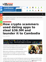 How crypto scammers used dating apps to steal $36.9M and launder it to Cambodia - The Crypto News Wire