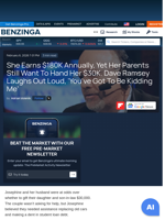 She Earns $180K Annually, Yet Her Parents Still Want To Hand Her $30K. Dave Ramsey Laughs Out Loud, 'You've Got To Be Kidding Me'  - Benzinga