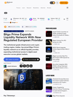 Bitgo Prime Expands Liquidity Network With New Regulated European Provider – Crypto News Bitcoin News