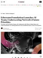 Ethereum Foundation Launches AI Team, Underscoring Network’s Future Priorities - Decrypt