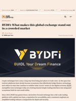 BYDFi: What makes this global exchange stand out in a crowded market - AMBCrypto