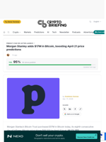 Morgan Stanley adds $17M in Bitcoin, boosting April 21 price predictions