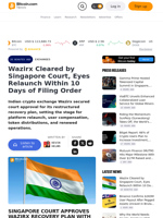 Wazirx Cleared by Singapore Court, Eyes Relaunch Within 10 Days of Filing Order – Exchanges Bitcoin News