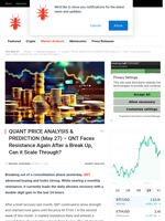 QUANT PRICE ANALYSIS & PREDICTION (May 27) – QNT Faces Resistance Again After a Break Up, Can it Scale Through? - NullTX