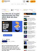 Top Bitcoin & Crypto Sportsbooks for the 2025 MLB All-Star Game – Bitcoin News