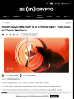 Why Ethereum Is in a Worse Position in 2026 Than in 2023