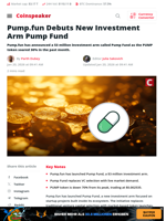 Pump.fun Debuts New Investment Arm Pump Fund - Coinspeaker