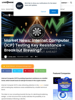 Market News: Internet Computer (ICP) Testing Key Resistance – Breakout Brewing? | Live Bitcoin News