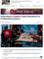 Hong Kong to Legalize Crypto Derivatives for Pro Investors